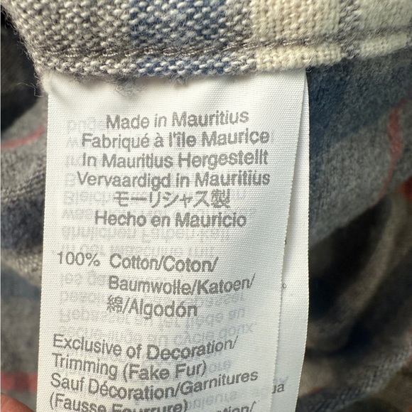 J Crew Mercantile Flex Men’ M Blue GRY Red Mid-Wt.  Flannel Cabincore Lumberjack - Picture 6 of 11